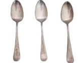 3 Vintage 1835 R. Wallace A1 Silver Plate 8.25&quot; Serving Spoon Monogram B... - £17.57 GBP