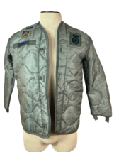 Military Liner Mens X-Small Quilted Puffer Cold Weather Coat w/ Patches ... - $24.75