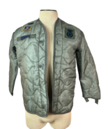 Military Liner Mens X-Small Quilted Puffer Cold Weather Coat w/ Patches ... - $453.88 MXN