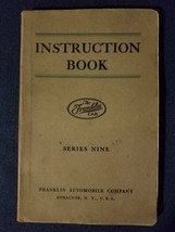 1922 Franklin Instruction Book Series 9 Nine Franklin Automobile Company Orig. - £104.71 GBP