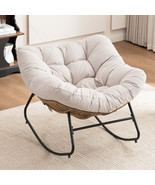 Modern Chenille Upholstered Rocking Chair for Nursery &amp; Living Room - $4,638.51 MXN