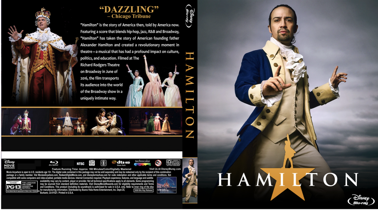 Hamilton Disney Plus Broadway Blu-ray Professionally Filmed Great Quality - $22.00