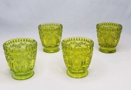 1 Green Hobnail Glass Votive Candle Holder Footed Green Glass Candle Holder - £7.16 GBP