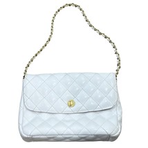 Janie And Jack 2017 White NWOT Quilted Purse Shoulder Bag Gold Chain Strap - $28.80