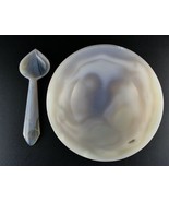 HAND CRAFTED NATURAL CHALCEDONY 1825 CARATS DESIGNER BOWL SPOON FOR HOME... - €470,25 EUR