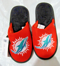 NFL Miami Dolphins Mesh Slide Slippers Striped Sole Size M by FOCO - £23.17 GBP