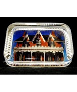 Glass Souvenir Paperweight, Oak Hill Cottage Historic 1800s Mansfield, O... - $14.65