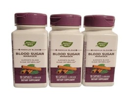 Nature&#39;s Way 3 PACK Blood Sugar Manager 90 Capsules each 270 total Exp 08/2026 - £35.60 GBP