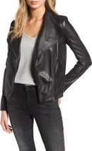 Chelsea 28 Genuine Leather Moto Biker Jacket Black Size Xl - £106.31 GBP