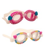 Anti Fog Fancy Girls Swim Goggles Kids 2 Pack Pink White Bling Rainbow H... - £23.89 GBP