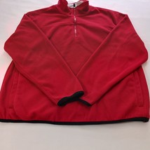 Hanes HN470100 Men's Red 1/4 Zip Pullover Sweater Long Sleeve Size Medium image 9