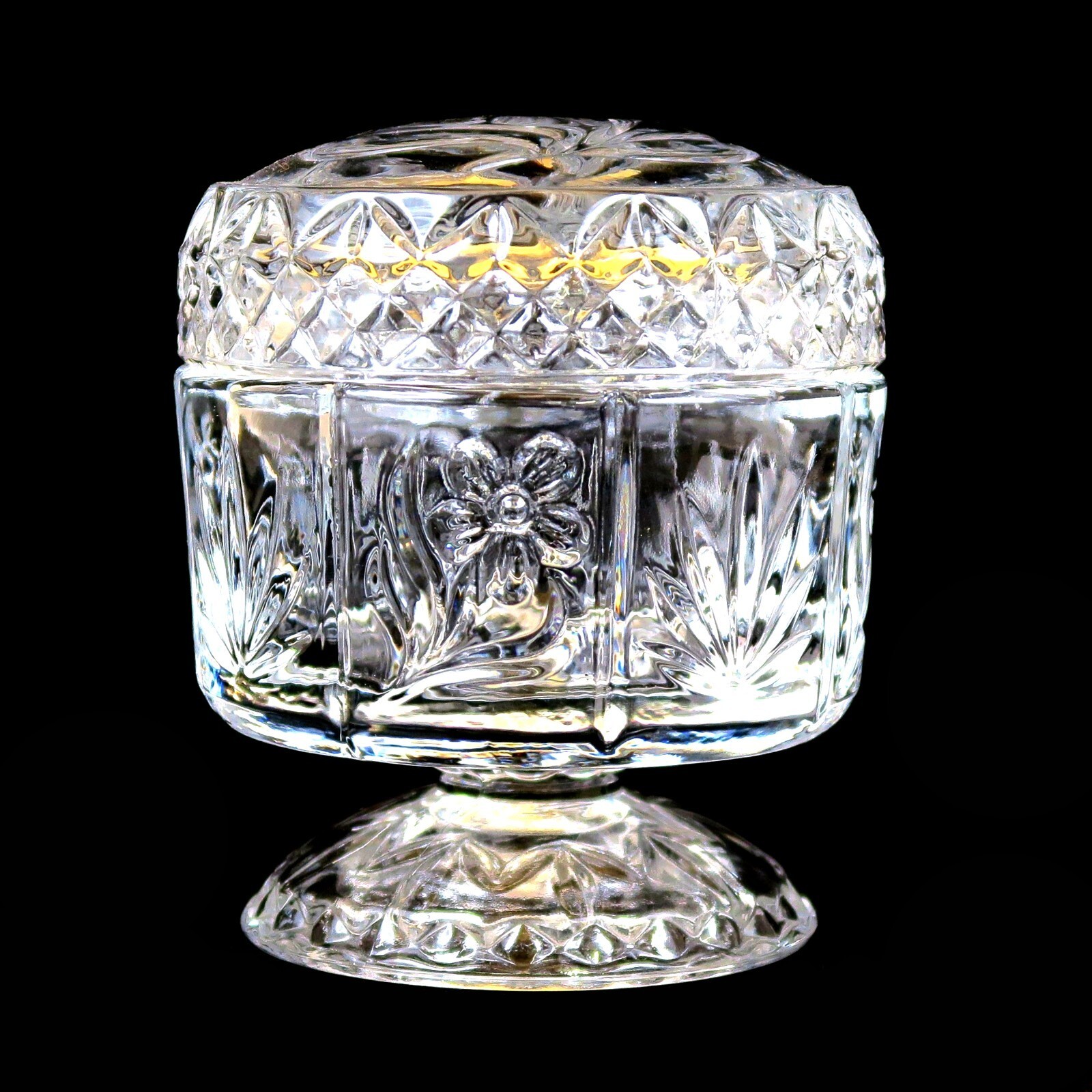 Avon Fostoria Compote Lidded Glass Pedestal Dish Vintage 1970s Skin-So-S... - $19.70