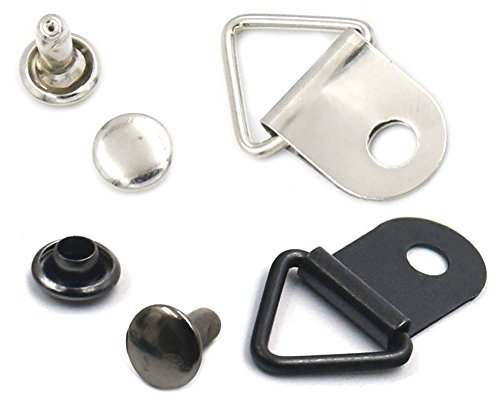 Bluemoona 20 set - 25MM 1" Triangle Ring Picture Frame Hanger Fastener With Cap