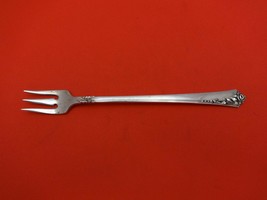 Damask Rose by Oneida Sterling Silver Cocktail Fork 5 3/8&quot; Heirloom Silverware - £38.03 GBP