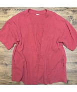 Free People Intimately Red Kimono Robe Small Muslin Gauze Oversized NO BELT - $39.21 CAD