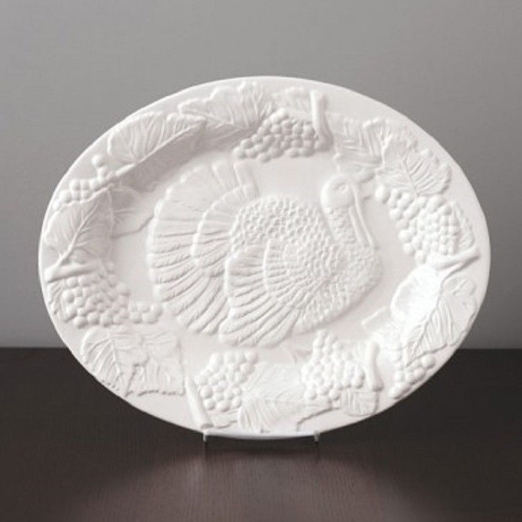 White Harvest  Holiday Turkey Serving Platter (New) 16" - $130.00