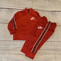 Nike Track Suit Athletic Pants Warm Up Jacket Infant Toddler Size 12M Red - £7.82 GBP