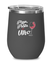 Wine Tumbler Stainless Steel Insulated  Funny Pizza Pasta &amp; Vino Foodie  - £19.71 GBP