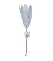 December Diamonds 08-08540 Blue Ice Flower 14&quot; Pick Home Decor Christmas - £14.37 GBP