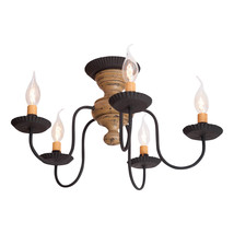Irvin&#39;s Country Tinware Thorndale Ceiling Light in Pearwood - £251.61 GBP