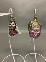 Radko Out To Chill + Bordeaux Girl With Grapes Christmas Ornaments / Dam... - $12.86