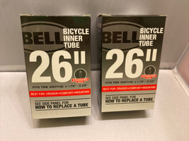 2x Bike Inner Tube 26&quot; Bell Standard Valve for Cruiser Comfort Mountain Bikes - £11.77 GBP