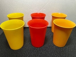 Vintage Tupperware Bell Tumblers Sippy Cups Lot Of 6 No Lids Good Condition - £7.34 GBP