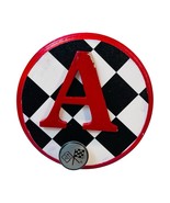 CHEVROLET  RACING FLAG Metal Hook On Wood Plaque  w/Letter &quot;A&quot; 6.5X6.5&quot; ... - $80.82 CAD