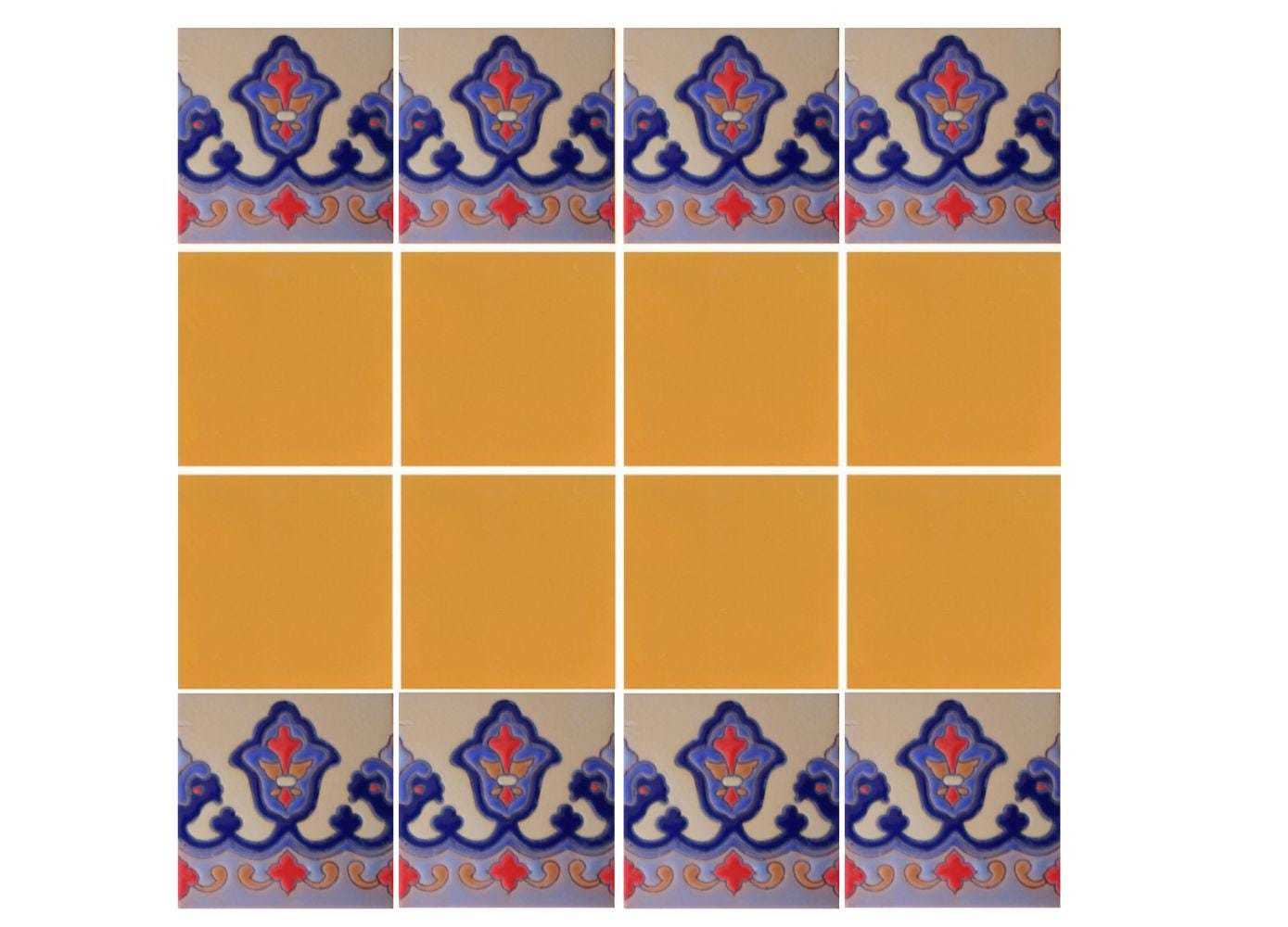 Ceramic High Relief Border  Tiles Handcrafted  - Sevilla -  (you select the size Item image 4