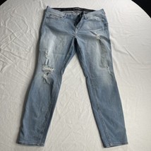 Torrid Jeans Womens 20 R Bombshell Skinny Premium Stretch Distressed 38x27 - £16.63 GBP