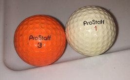 Pro Staff #1 Wilson VIntage Collectible Golf Ball &amp; Orange Prostaff #3 O... - £9.62 GBP