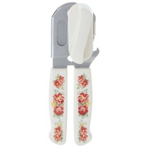Pioneer Woman Vintage Floral Can Bottle Opener White Pink Floral Metal Kitchen - £15.84 GBP