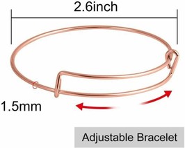 10 Rose Gold Bangle Bracelets Adjustable Stainless Steel Bulk Jewelry Ma... - £8.12 GBP