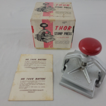 Vtg Thor Stamp Press Orig Box White Ace Plane Wood Paper Stamps Photos M... - £38.35 GBP