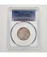 1916-D 25C Barber Quarts Dalle Par PCGS Comme Véritable Nettoyé - UNC Dé... - €364,40 EUR