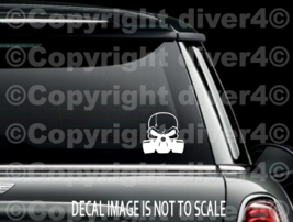 Skull With Gas Mask Car Truck Window Decal Bumper Sticker US Seler - £5.30 GBP+