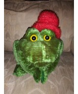 Caltoy Frog Plush 12&quot; Red Hat Stuffed Animal Hook &amp; Loop Hands Ages 3+... - £20.54 GBP