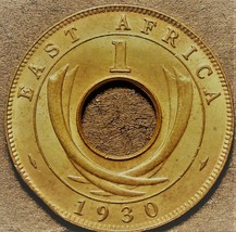 East Africa Cent, 1930 Gem Unc~RARE~Tusks~Over 90 Years Old~Free Shipping - £17.95 GBP