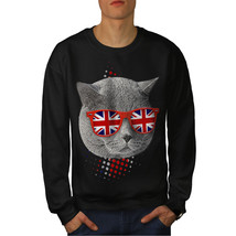 Wellcoda British Shorthair Mens Sweatshirt, Patriot Casual Pullover Jumper - £23.90 GBP+