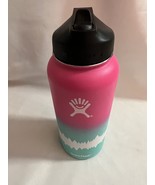 Hydro Flask Limited Edition 32 oz Wide Mouth Lid Teal Pink Mountain - £26.13 GBP