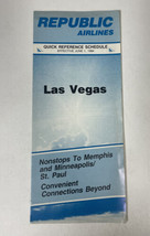 Republic Airlines Las Vegas Quick Reference Schedule Timetable 1984 - £11.61 GBP