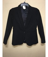 J Crew Womens Career Textured Black Blazer Suit Jacket Single Button SZ ... - £169.51 GBP