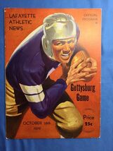 10/28/1939 Lafayette Vs. Gettysburg Official Football Program - $49.48