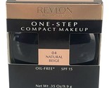 Revlon One-Step Compact Makeup 04 Natural Beige SPF 15 Oil Free .35 oz New - £33.62 GBP