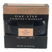Revlon One-Step Compact Makeup 04 Natural Beige SPF 15 Oil Free .35 oz New - £33.62 GBP