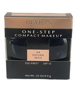 Revlon One-Step Compact Makeup 04 Natural Beige SPF 15 Oil Free .35 oz New - £33.43 GBP