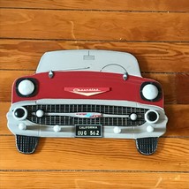 Sunbelt Red &amp; Gray Painted Wood GM Classic Chevrolet Convertible Car Front Wall  - £15.44 GBP