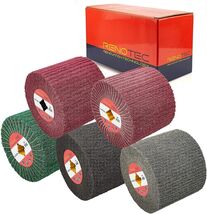 Lot of 5 Renotec 120x100mm Non-Woven Abrasive Flap Wheel Drawing Polishing - €60,51 EUR