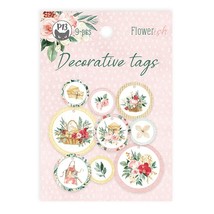 Flowerish Double-Sided Cardstock Tags 9/Pkg- 01 P13FLO21 - £12.81 GBP