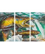 Ed Anderson The Chase Triptych Giclee on Canvas 60 x 30 - £1,481.59 GBP